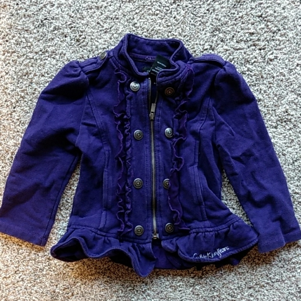 Calvin Klein  girls 18 mth purple bomber jacket